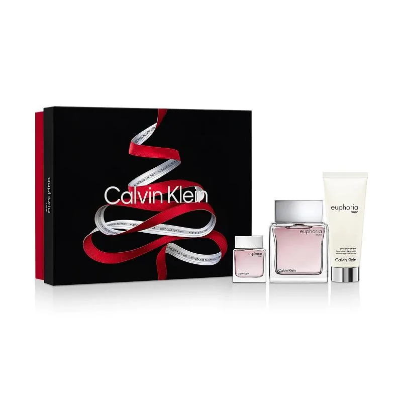 Giftset Calvin Klein Euphoria Edt 100ml + Aftershave Balm 100ml + Edt 15ml