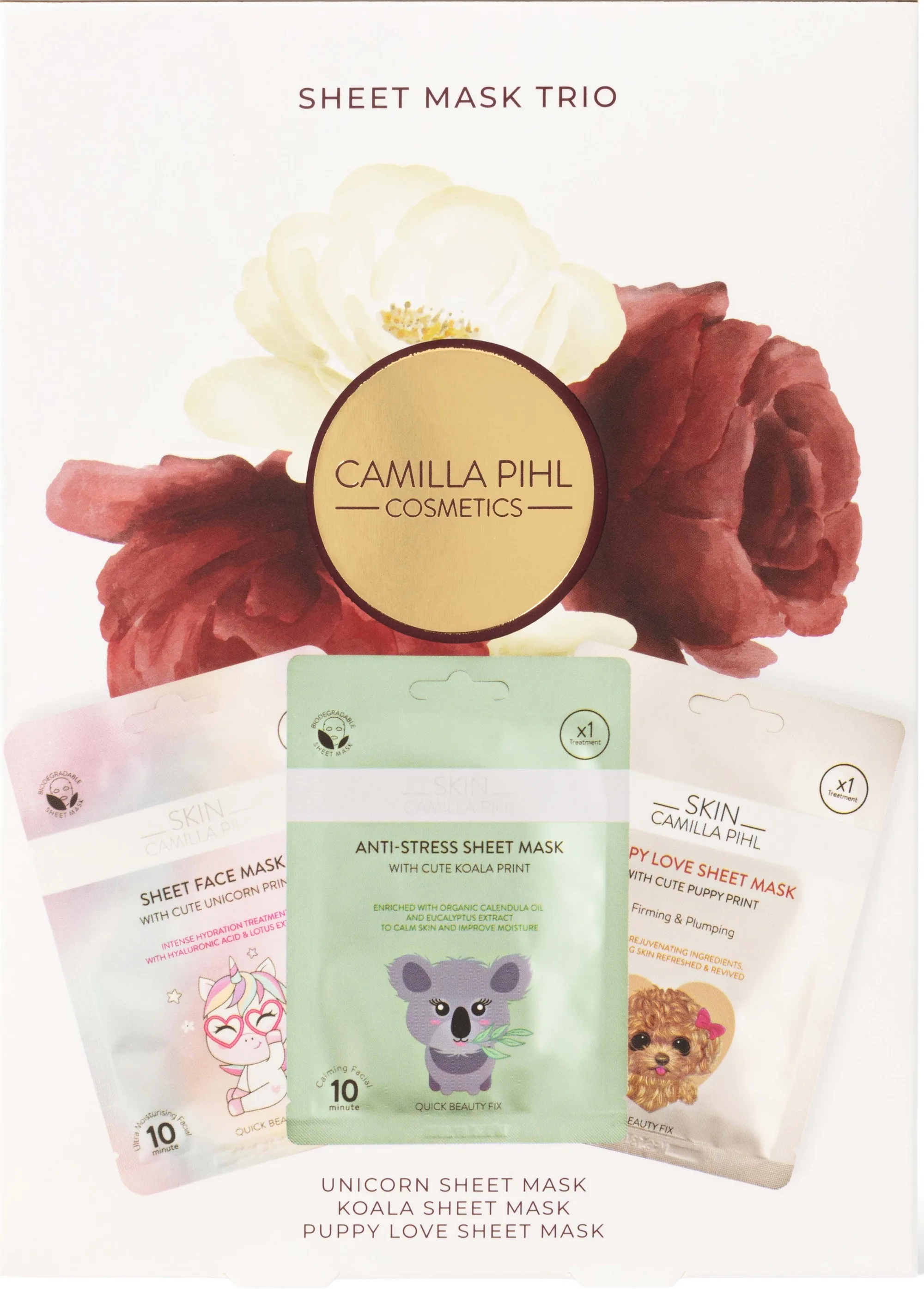 Camilla Pihl Cosmetics Sheet Mask Trio