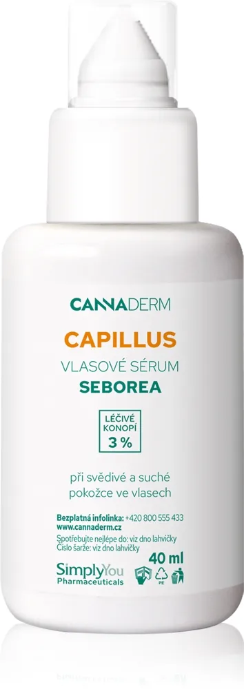 Cannaderm Capillus Seborea Hair Serum Aktivt serum För torr och kliande hårbotten 40 ml
