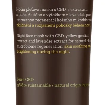 Canneff Green CBD Sleeping Face Mask Lindrande mask för natten 70 ml
