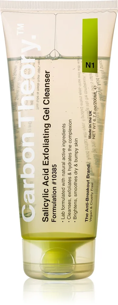Carbon Theory Salicylic Acid hellävarainen kuorintavoide kosteuttava vaikutus 200 ml