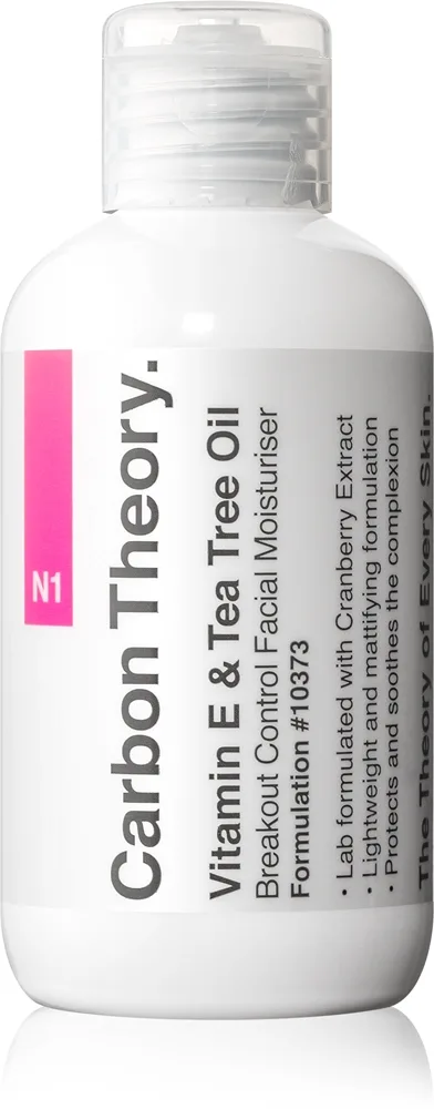 Carbon Theory Vitamin E & Tea Tree Oil Let fugtighedscreme til problematisk hud, akne 100 ml