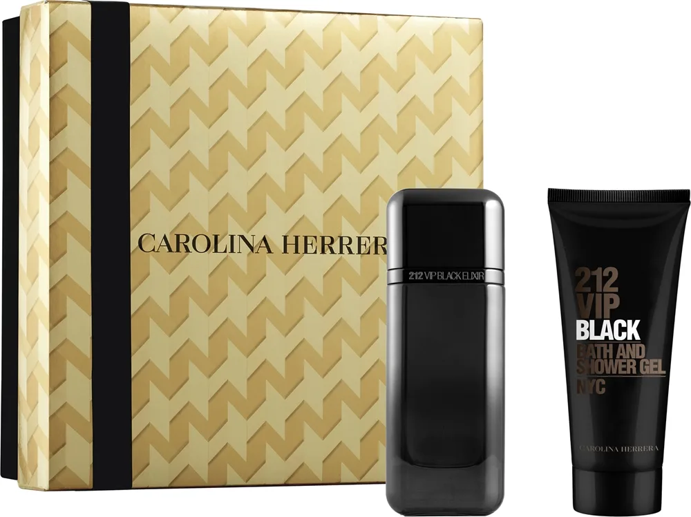 CAROLINA HERRERA 212 VIP Black Elixir lahjasetti miehille