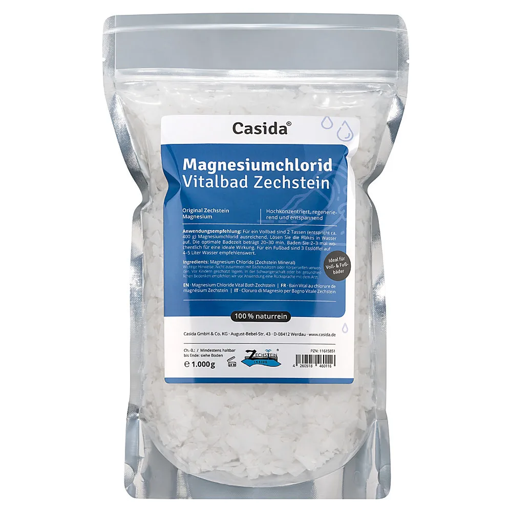 Casida MAGNESIUMCHLORID Vitalbad Zechstein 1 kg Bad