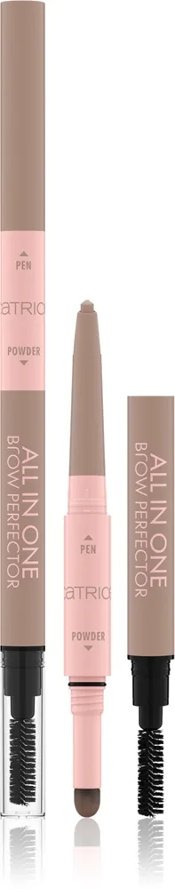 Catrice All In One Dual-Ended Eyebrow Pencil Skugga 030 Dark Brown 0,4 g