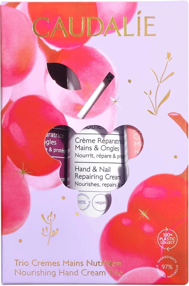 Caudalie Hand Cream Trio Set lahjasetti käsille ja kynsille