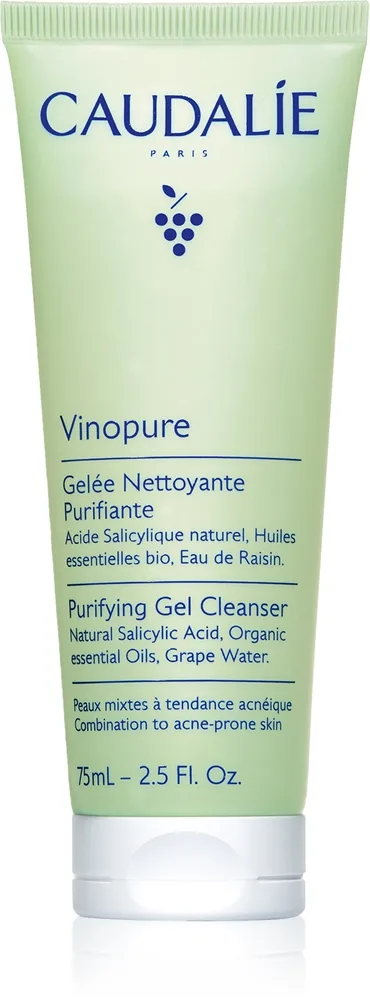 Caudalie Vinopure Purifying Gel Cleanser syväpuhdistava geeli rasvoittuvalle ja ongelmaiholle 75 ml