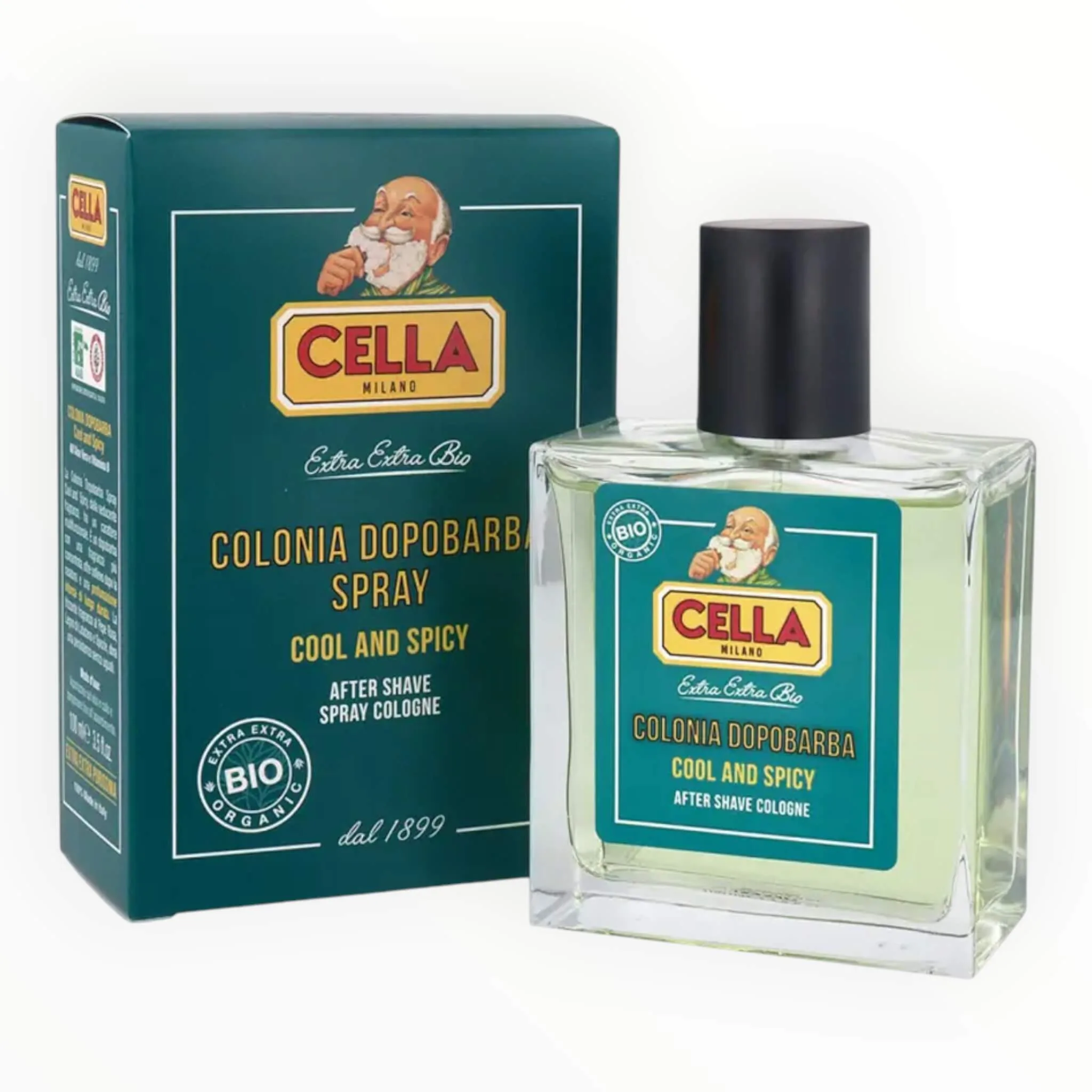 Cella Milano Bio Aftershave Cologne Spray, Cool & Spicy, 100 ml.