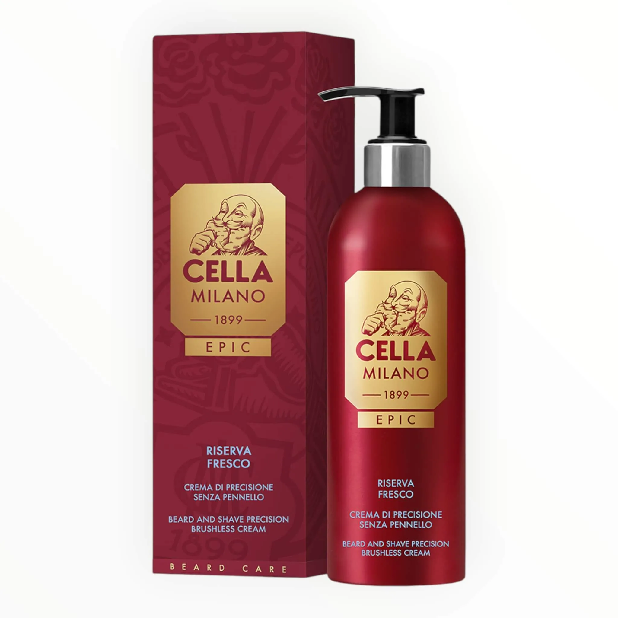 Cella Milano Epic Barbercreme, Beard Precision Cream, Riserva Fresco, 175 ml.