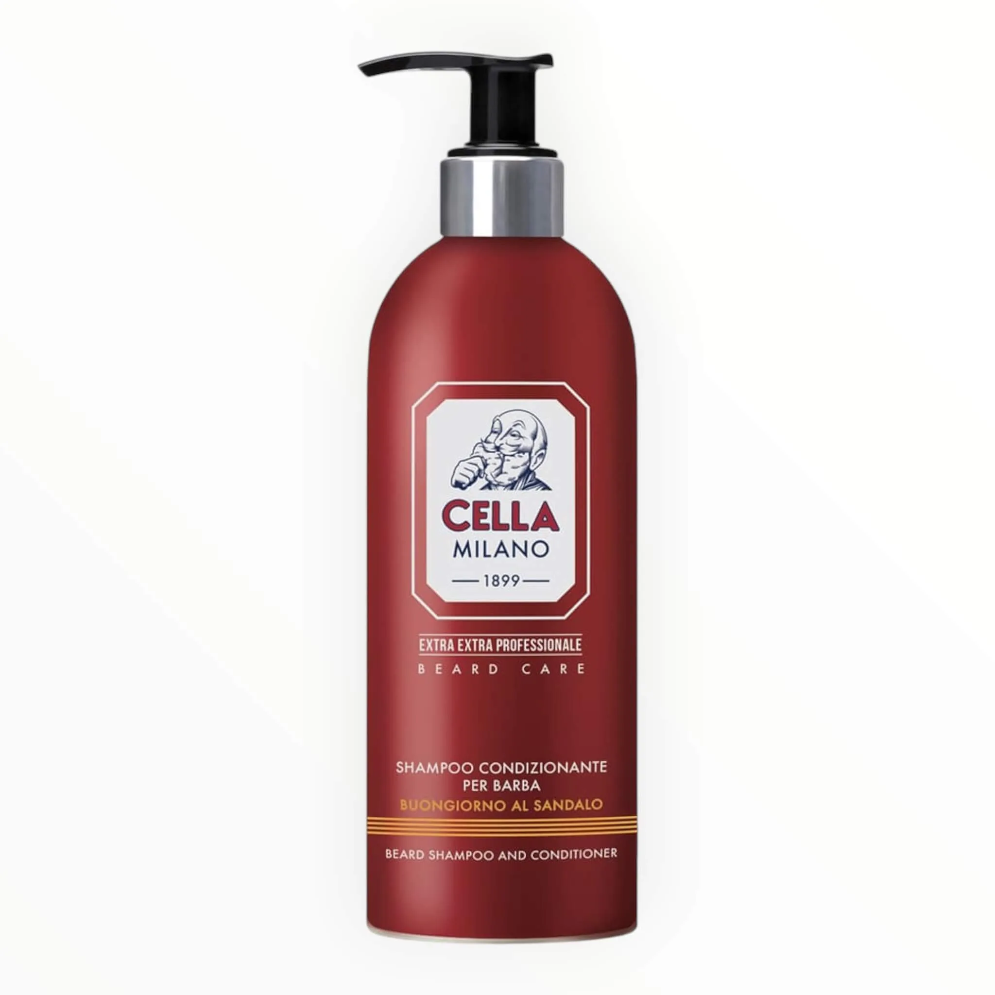 Cella Milano Plejende Skægshampoo, Buongiorno al Sandalo, 500 ml.