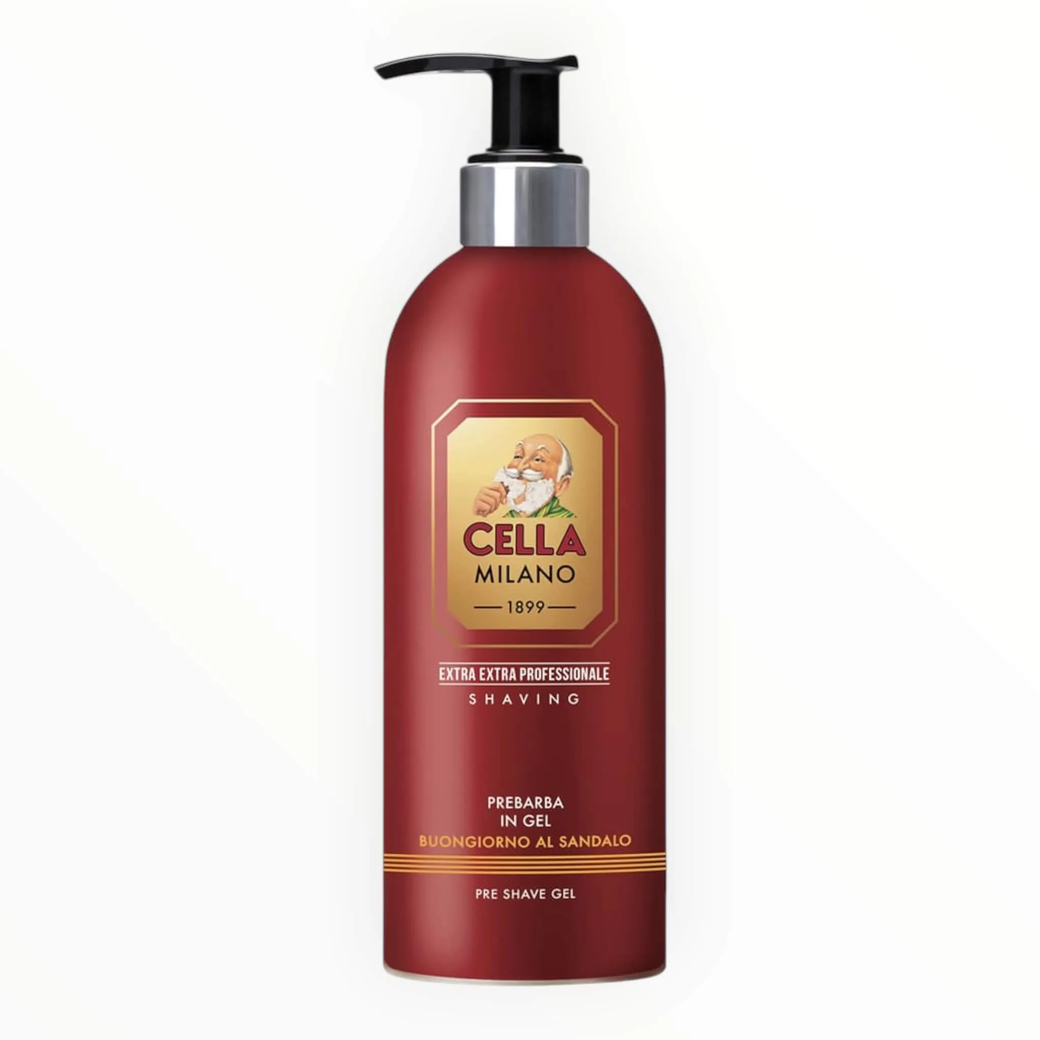 Cella Milano Preshave Gel, Buongiorno al Sandalo, 500 ml.
