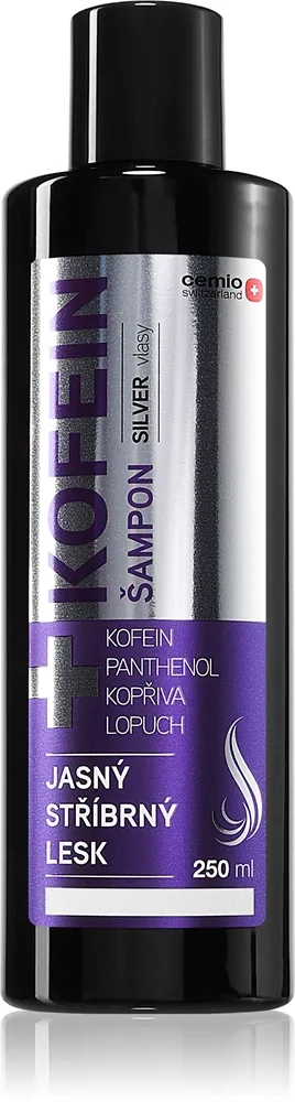 Cemio Kofein Silver vahvistava shampoo harmaille hiuksille 250 ml