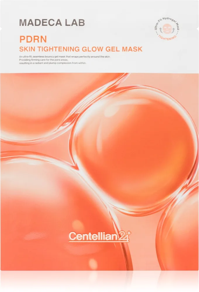 Centellian24 Madeca Lab PDRN Skin Tightening Glow Gel Mask glättende Stoffmaske mit kühlender Wirkung 22 ml