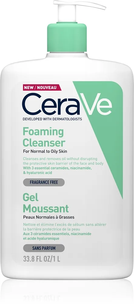 CeraVe - Foaming Cleanser Normal To Oily Skin - 1000 ml