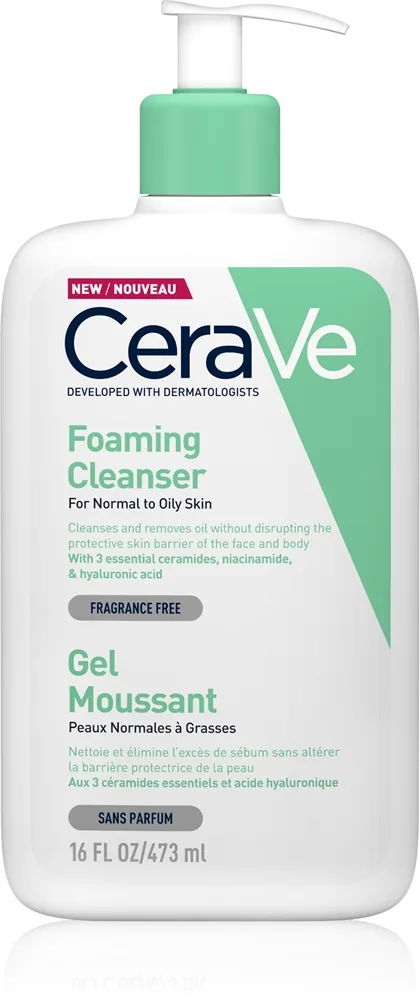 CeraVe Cleansers Foaming Cleanser Rensende skum gel Fra normal til fedtet hud 473 ml
