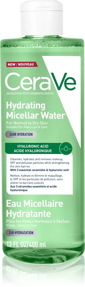 CeraVe Micellar Water Hydrating Rengörande micellärt vatten för normal till torr hud 400 ml