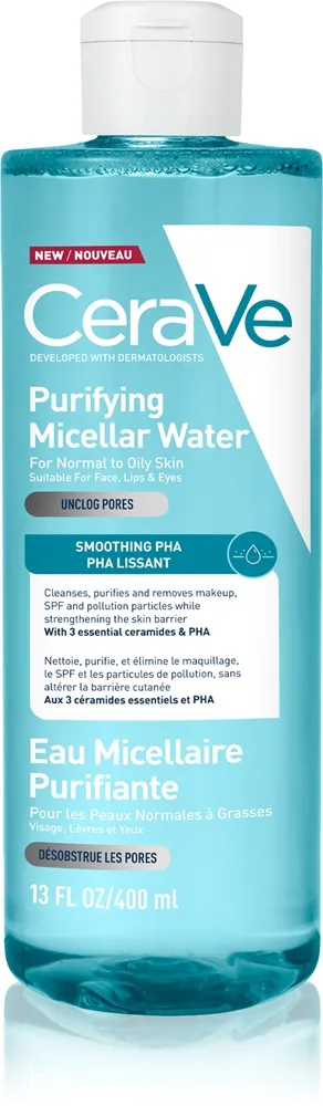 CeraVe Micellar Water Purifying Rengörande micellärt vatten för normal till fet hud 400 ml