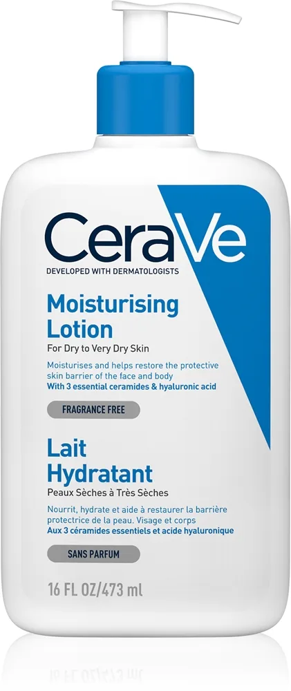 CeraVe Moisturizers Lotion Fugtgivende ansigts- og kropsmælk til tør og meget tør hud 473 ml