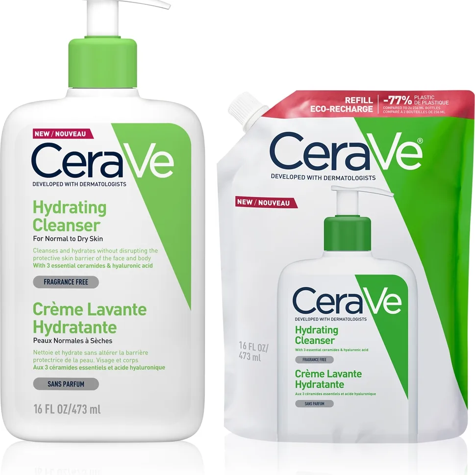 CeraVe Sustainable Hydrating Cleanser Kit Rengöringsemulsion Ekonomiförpackning