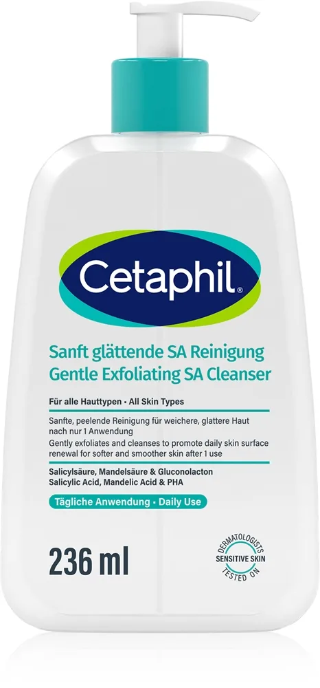 Cetaphil Gentle Exfoliating SA Cleanser skonsam exfolierande gel för alla hudtyper 236 ml