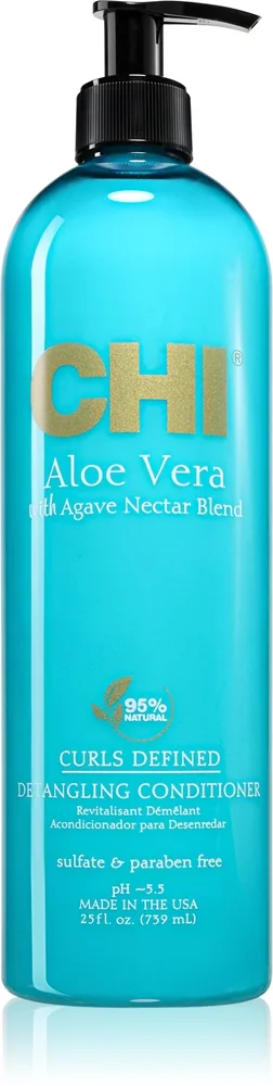 CHI Aloe Vera Curls Defined hoitoaine aaltoileville ja kiharille hiuksille 739 ml