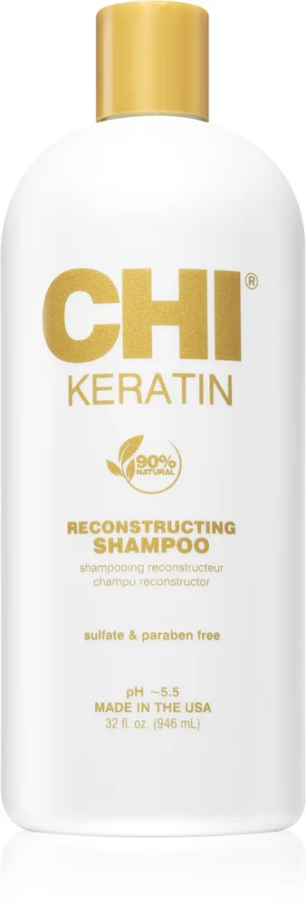 CHI Keratin Reconstructing Shampoo keratiinishampoo kuiville ja kurittomille hiuksille 355 ml