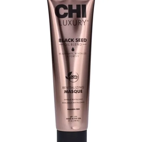 CHI Luxury Black Seed Oil Revitalizing Masque Deep-Cleansing Mask för torrt och skadat hår 148 ml