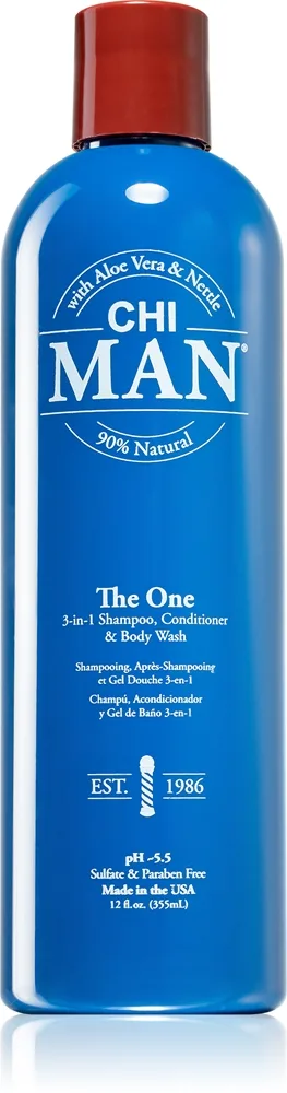 CHI Man The One shampoo, hoitoaine ja suihkugeeli 3-in-1 739 ml