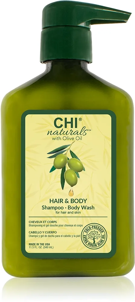 CHI Olive Naturals Hair & Body Shampoo Shampoo og kropsvask Med olivenolie 2-i-1 340 ml