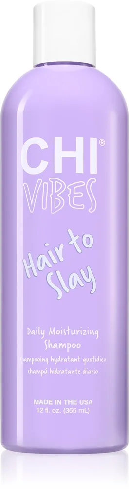 CHI Vibes Hair To Slay Daily Moisturizing Shampoo kosteuttava shampoo haaroittuneisiin latvoihin 355 ml