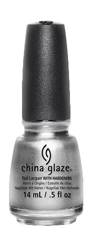 China Glaze Nail Lacquer with Hardeners 627 Platinum Silver
