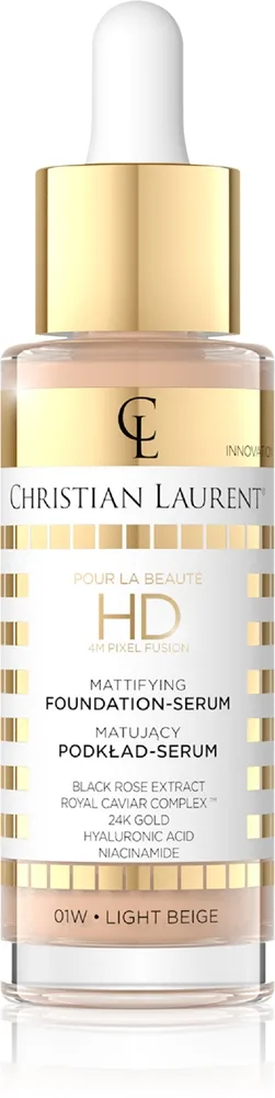 Christian Laurent Pour La Beauté HD 4M Pixel Fusion kirkastava pohjustusseerumi kasvoille sävy 01 Light Beige 32 ml
