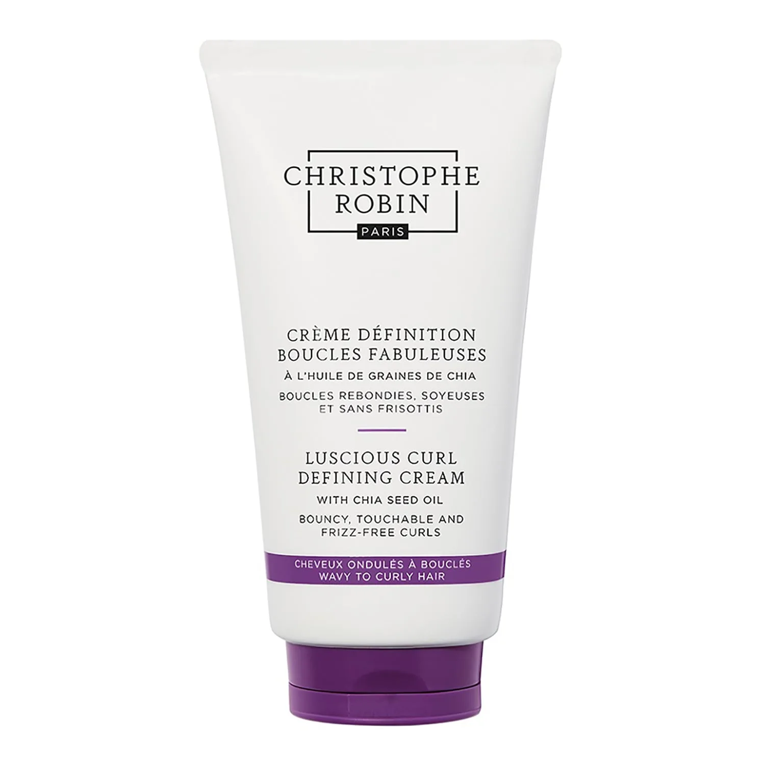 Christophe Robin Luscious Curl Defining Cream with Chia Seed Oil Mjukgörande kräm För vågigt och lockigt hår 150 ml
