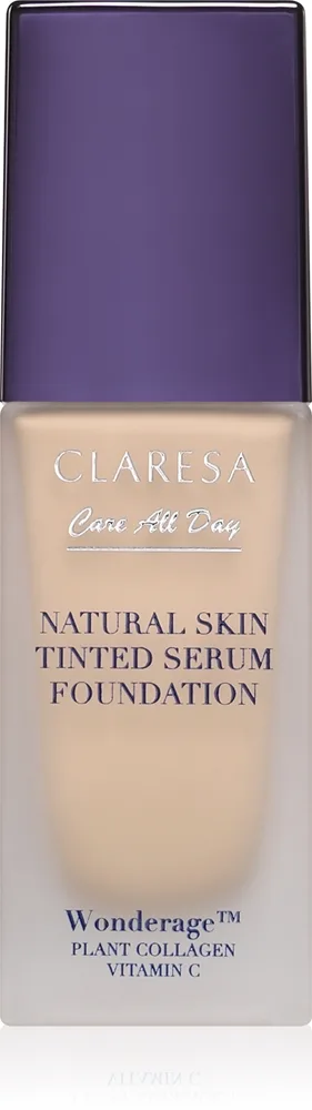 Claresa Care All Day Natural Skin Tinted Serum Foundation Let tonet væske For et naturligt look Skygge 1W Light Warm 32 ml