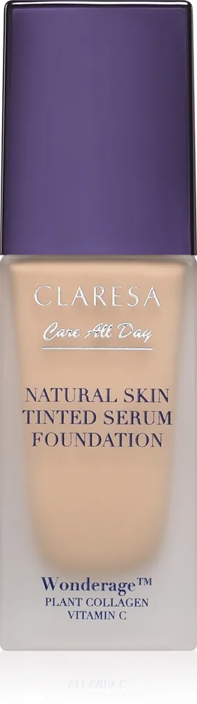 Claresa Care All Day Natural Skin Tinted Serum Foundation Let tonet væske For et naturligt look Skygge 2N Meidum Neutral 32 ml