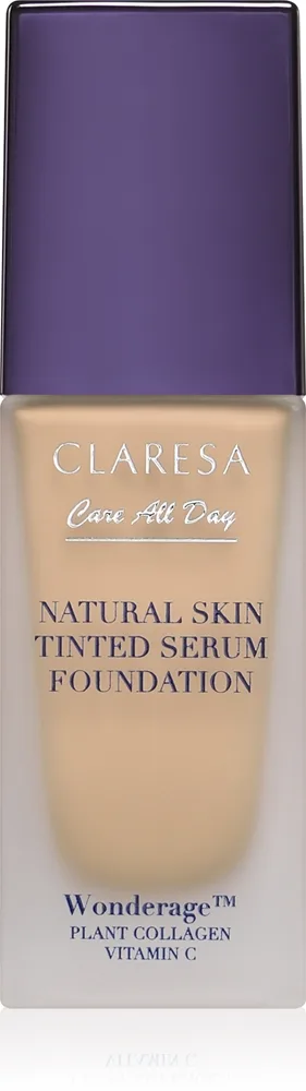 Claresa Care All Day Natural Skin Tinted Serum Foundation Let tonet væske For et naturligt look Skygge 2WO Medium Olive 32 ml