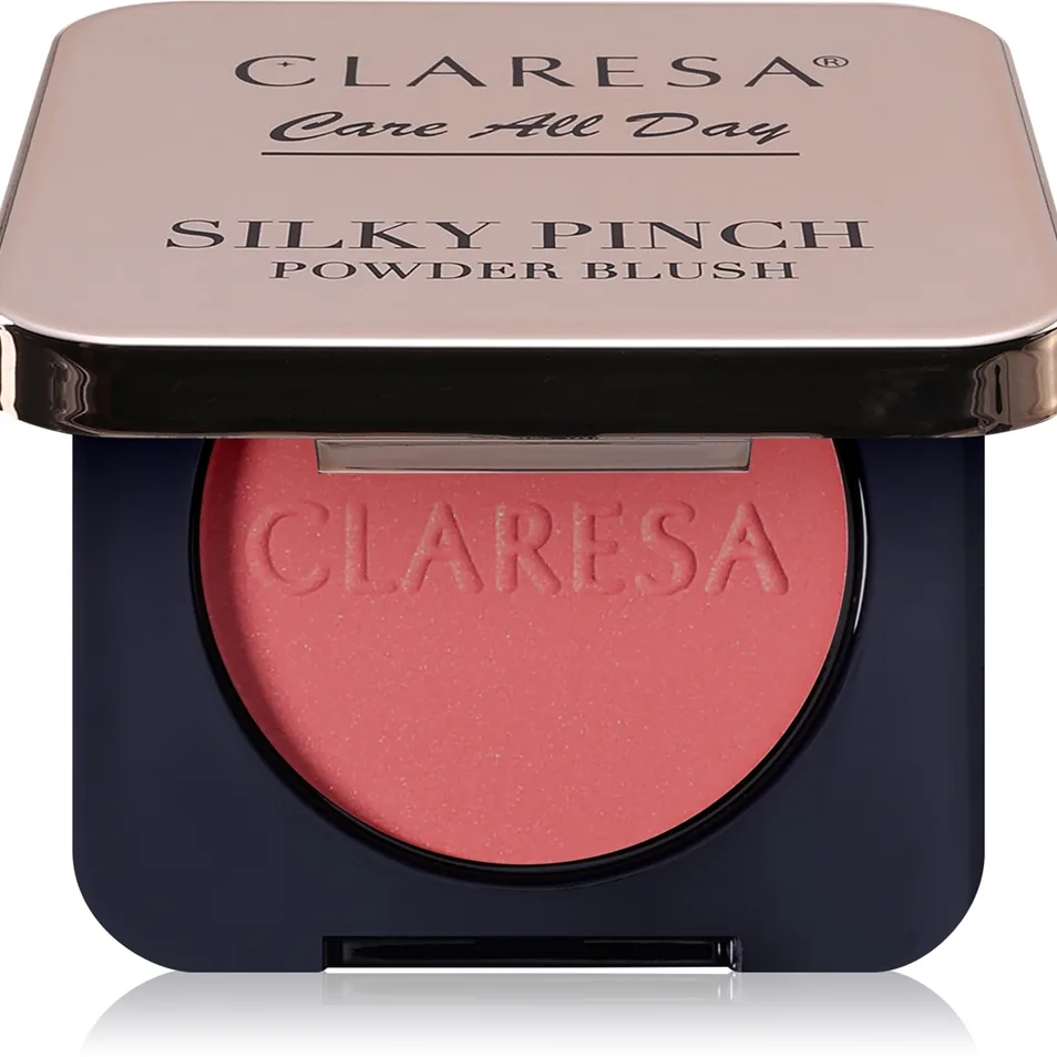 Claresa Care All Day Silky Pinch Powder Blush Kompakt rouge med længerevarende effekt 01 Hibiscus 2 g