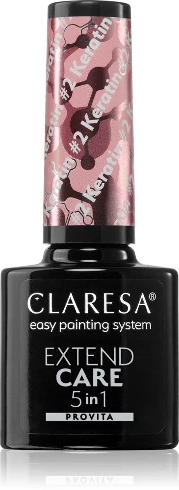 Claresa Extend Care 5 in 1 Keratin aluslakka geelikynsille ravitseva vaikutus sävy #2 5 g