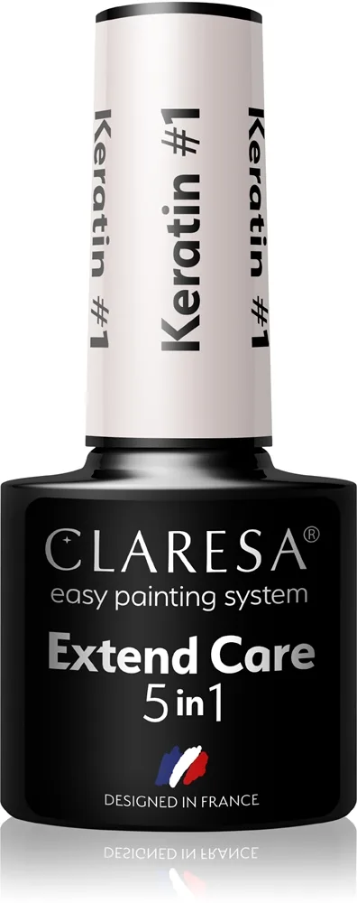 Claresa Extend Care 5 in 1 Keratin aluslakka geelikynsille ravitseva vaikutus sävy #1 5 g