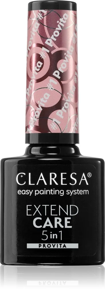Claresa Extend Care 5 in 1 Provita Dækkende base til gelenegle med regenerativ effekt Skygge #1 5 g