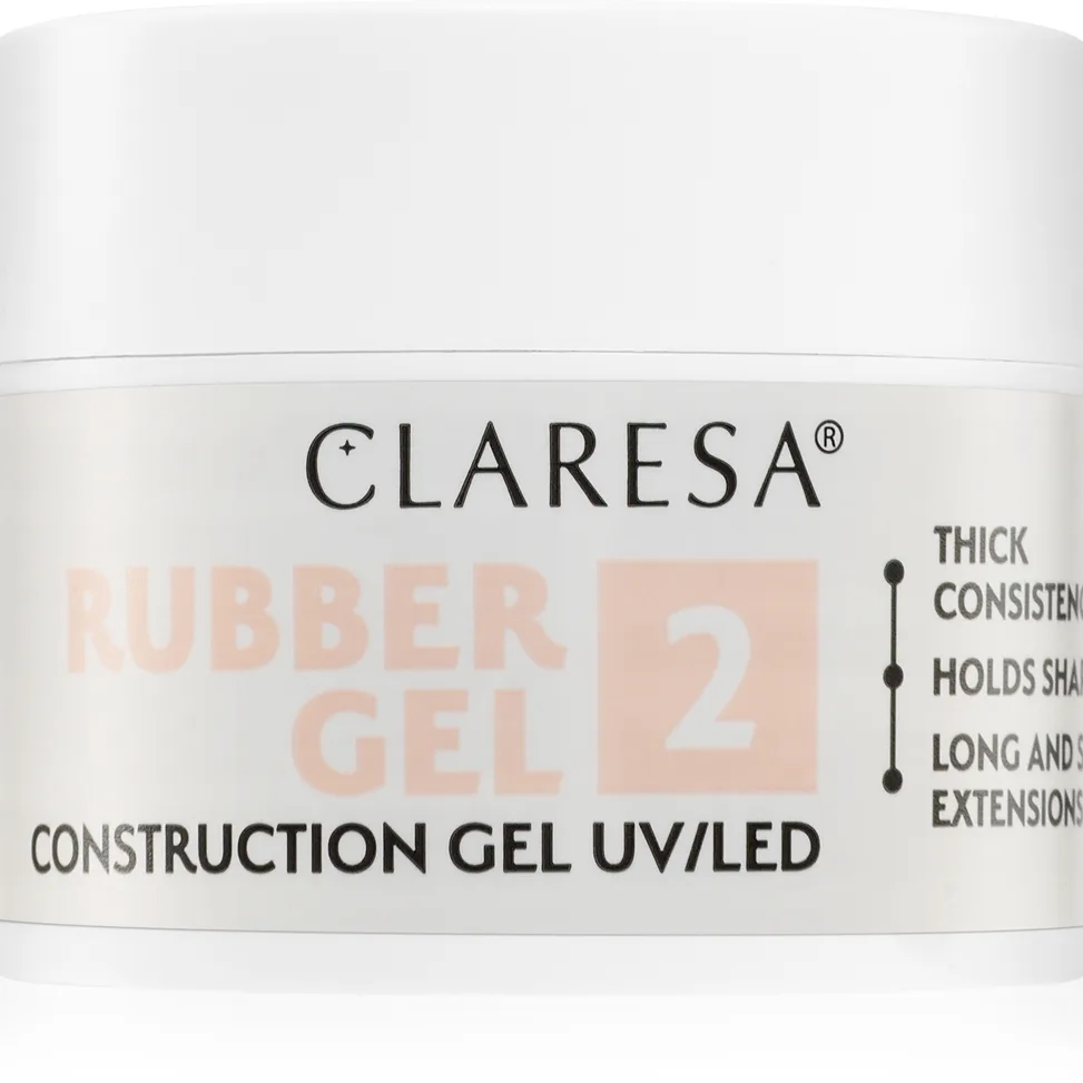 Claresa Rubber Gel Construction Gel UV/LED pidentävä geelikynsilakka sävy 2 12 g