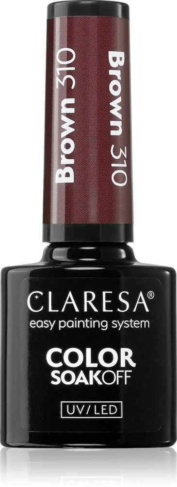 Claresa SoakOff UV/LED Color Brown Gel neglelak Skygge 310 5 g