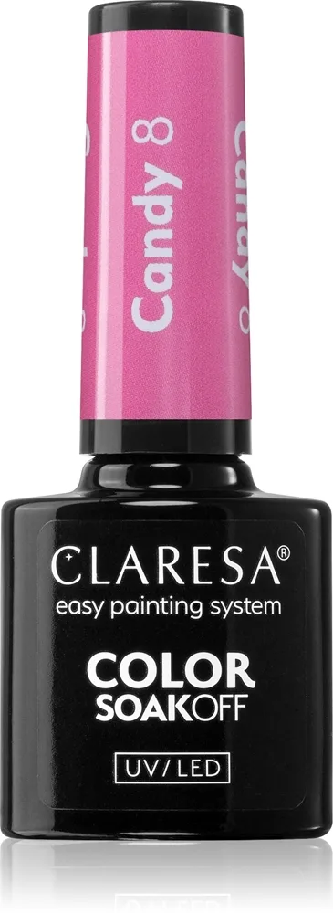 Claresa SoakOff UV/LED Color Candy Gel neglelak Skygge 8 5 g