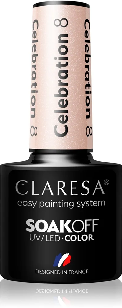 Claresa SoakOff UV/LED Color Celebration Gel neglelak Skygge 8 5 g