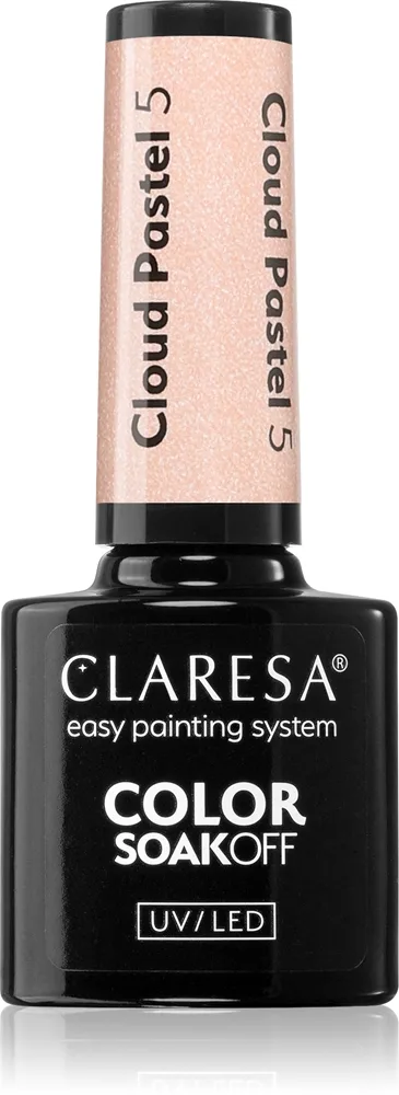 Claresa SoakOff UV/LED Color Cloud Pastel Geleneglelak til UV/LED hærdning Skygge 5 5 g