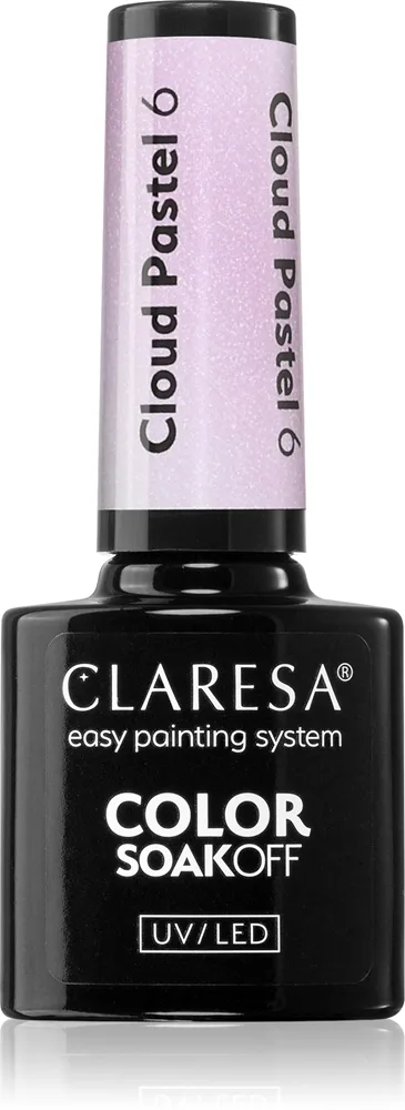 Claresa SoakOff UV/LED Color Cloud Pastel Geleneglelak til UV/LED hærdning Skygge 6 5 g