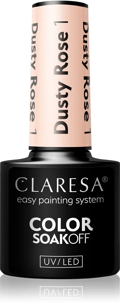 Claresa SoakOff UV/LED Color Dusty Rose Gel neglelak Skygge 1 5 g