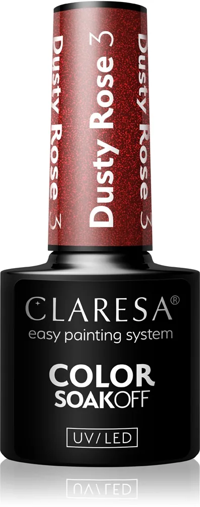 Claresa SoakOff UV/LED Color Dusty Rose Gel neglelak Skygge 3 5 g