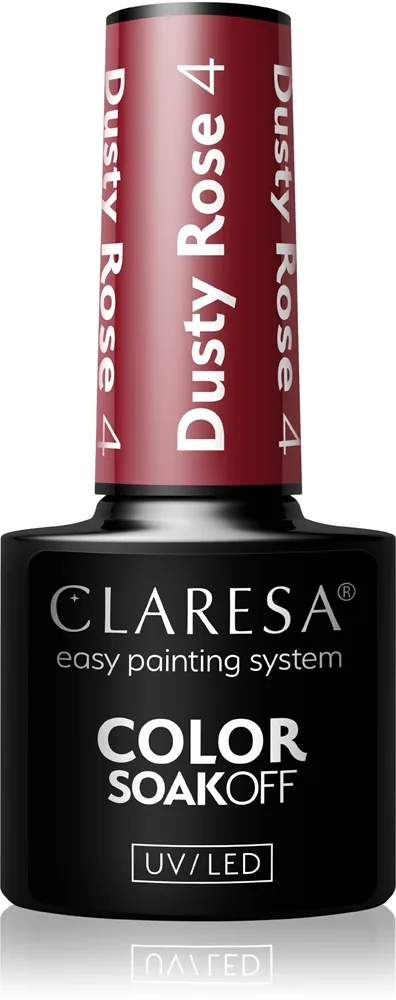 Claresa SoakOff UV/LED Color Dusty Rose Gel neglelak Skygge 4 5 g