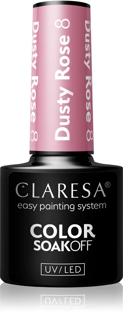Claresa SoakOff UV/LED Color Dusty Rose Gel neglelak Skygge 8 5 g